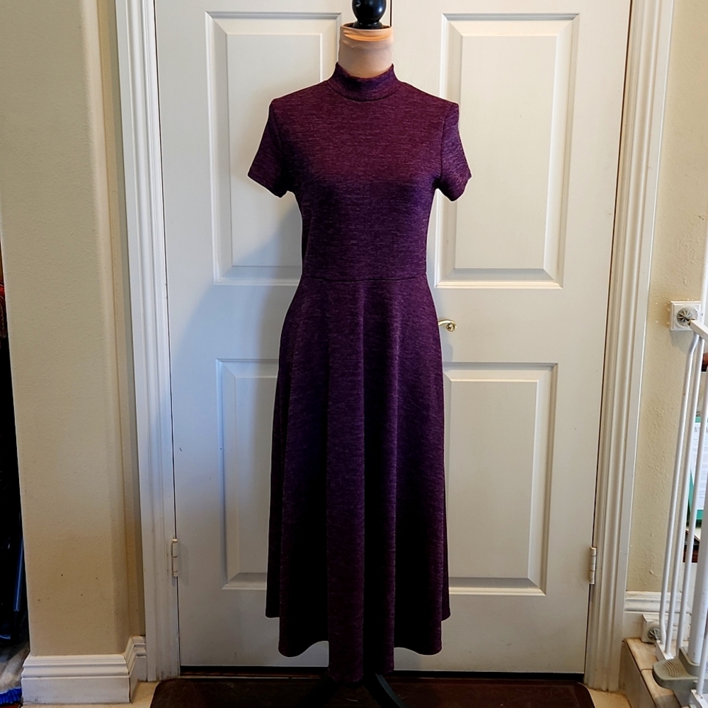 NWOT he Vanity Room warm, purple knit dress L